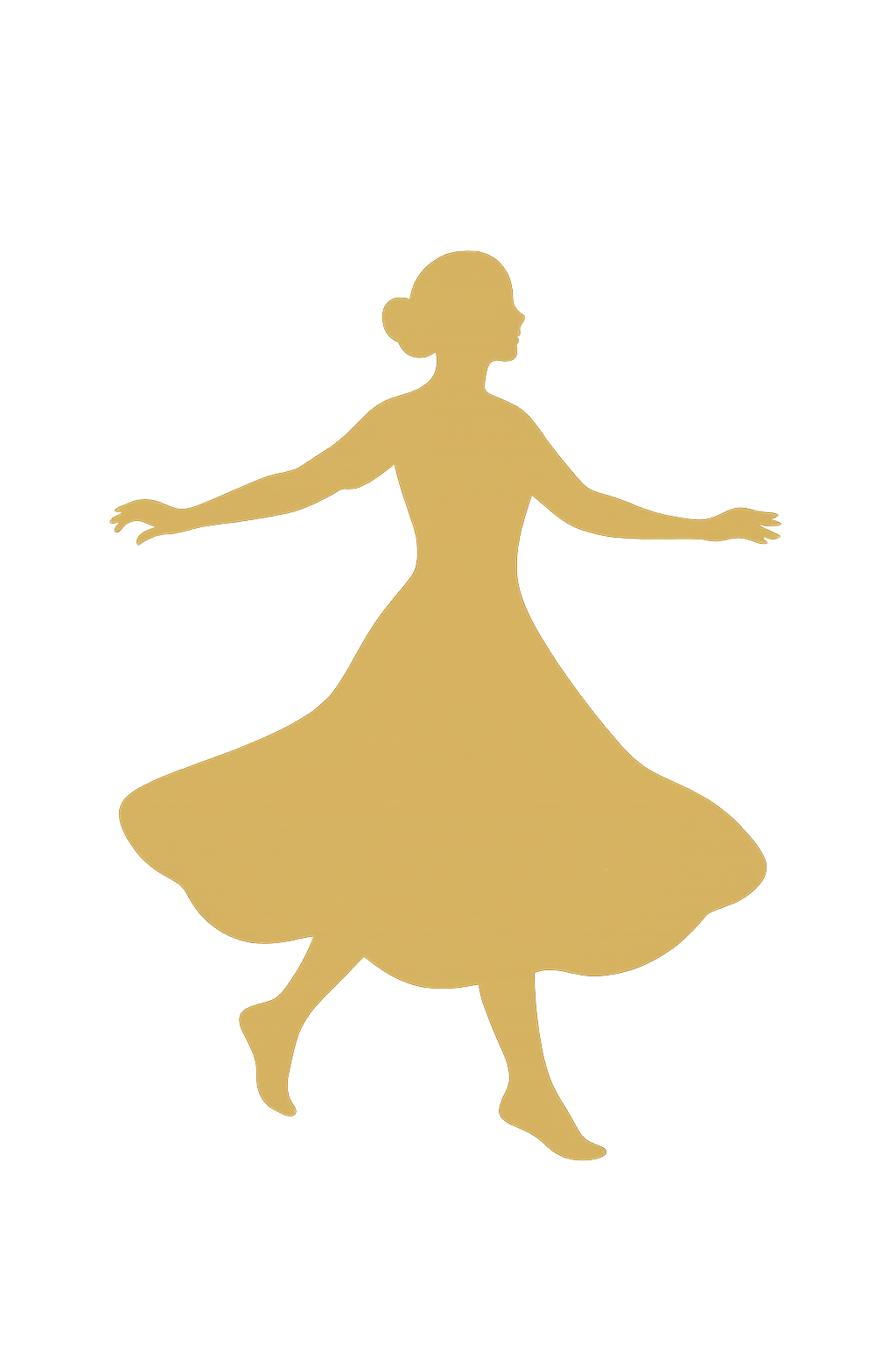 tanzende goldene Frau